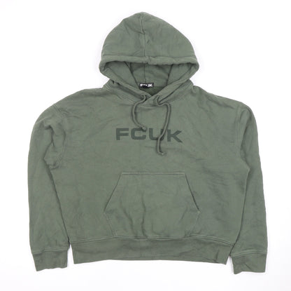 FCUK Green Unisex Pullover Hoodie M