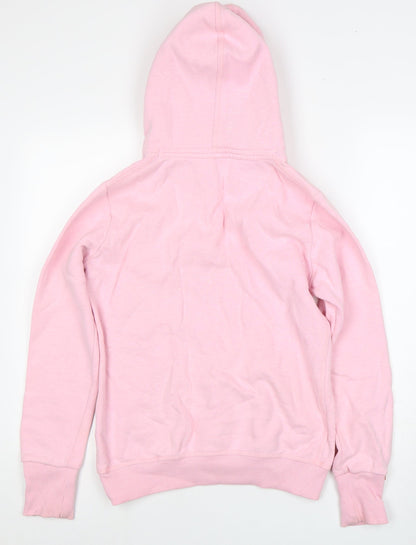 Superdry Women's Pink Pullover Hoodie - M, Logo Accent