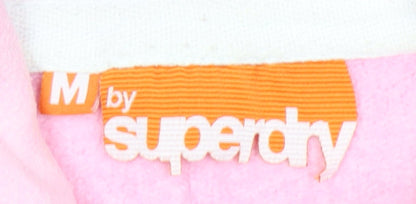 Superdry Women's Pink Pullover Hoodie - M, Logo Accent