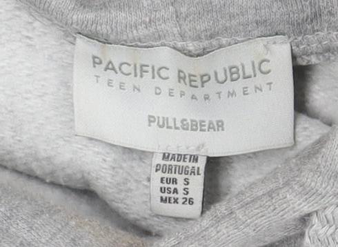 Pacific Republic Grey XS Men's Pullover Hoodie with Logo