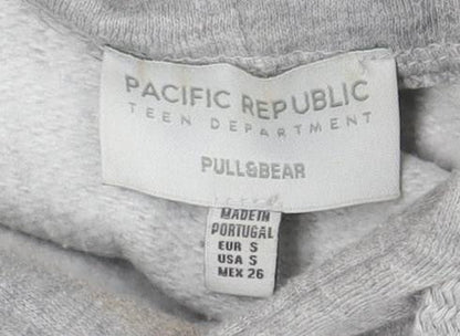 Pacific Republic Grey XS Men's Pullover Hoodie with Logo