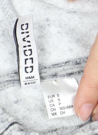 H&M Women's Grey Hoodie, Size 12, Comfortable Pullover