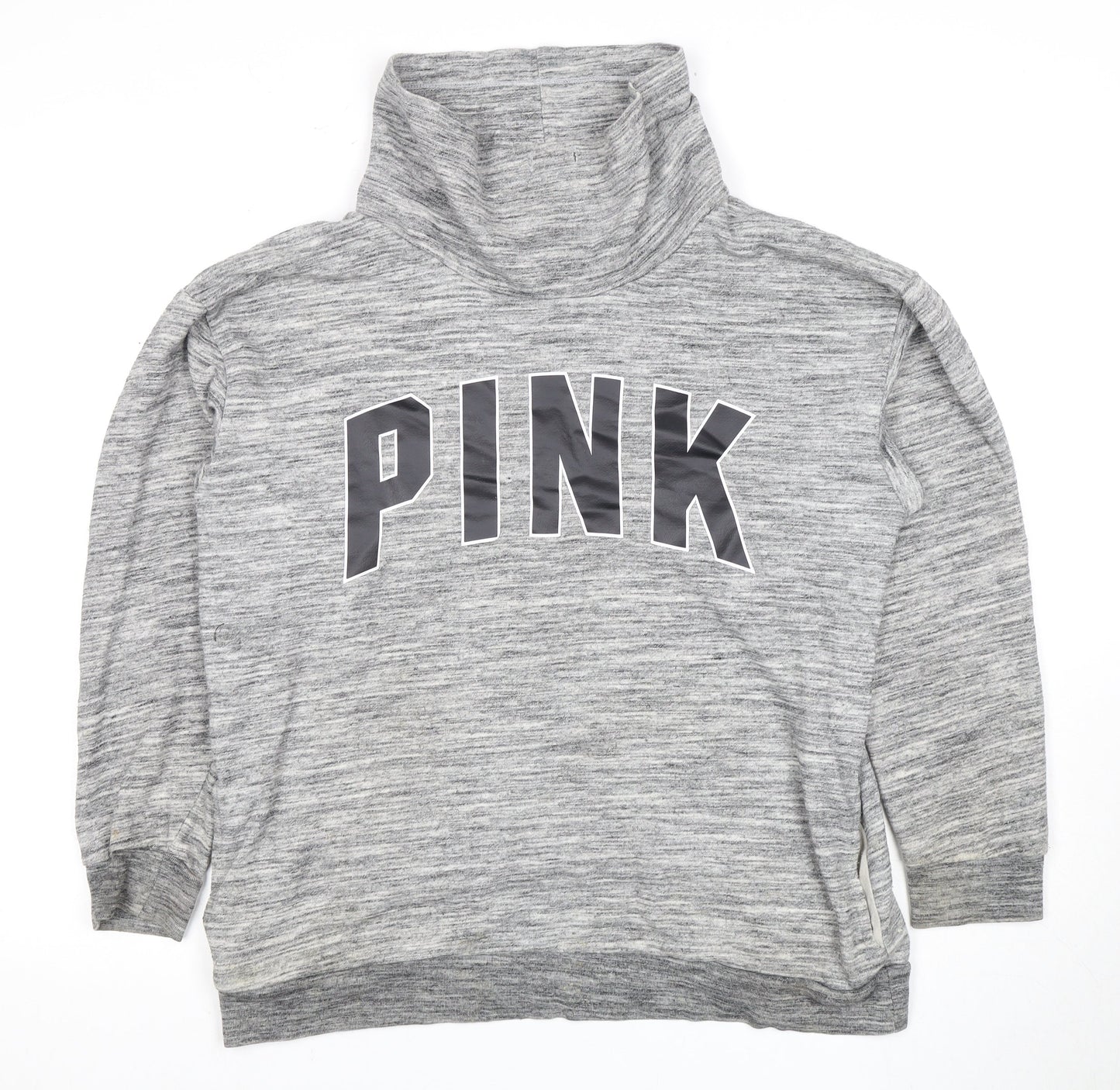 Victoria's Secret Women Grey M Logo Hooded Sweatshirt