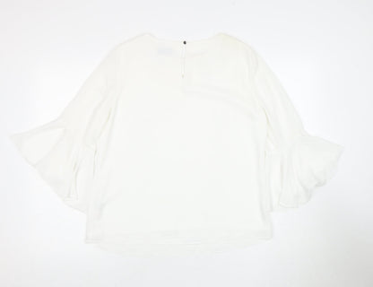 Womens UK Size 12 Wallis White  Blouse