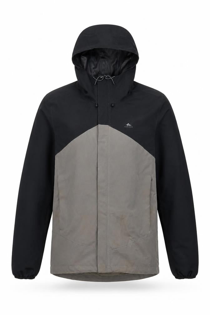 Mens UK Size L DECATHLON Black Windbreaker Coat