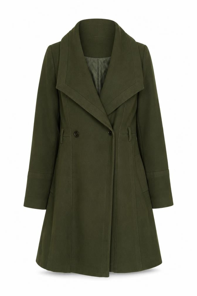 Womens UK Size M Oasis Green Overcoat