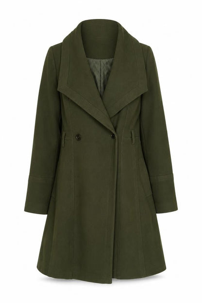 Womens UK Size M Oasis Green Overcoat