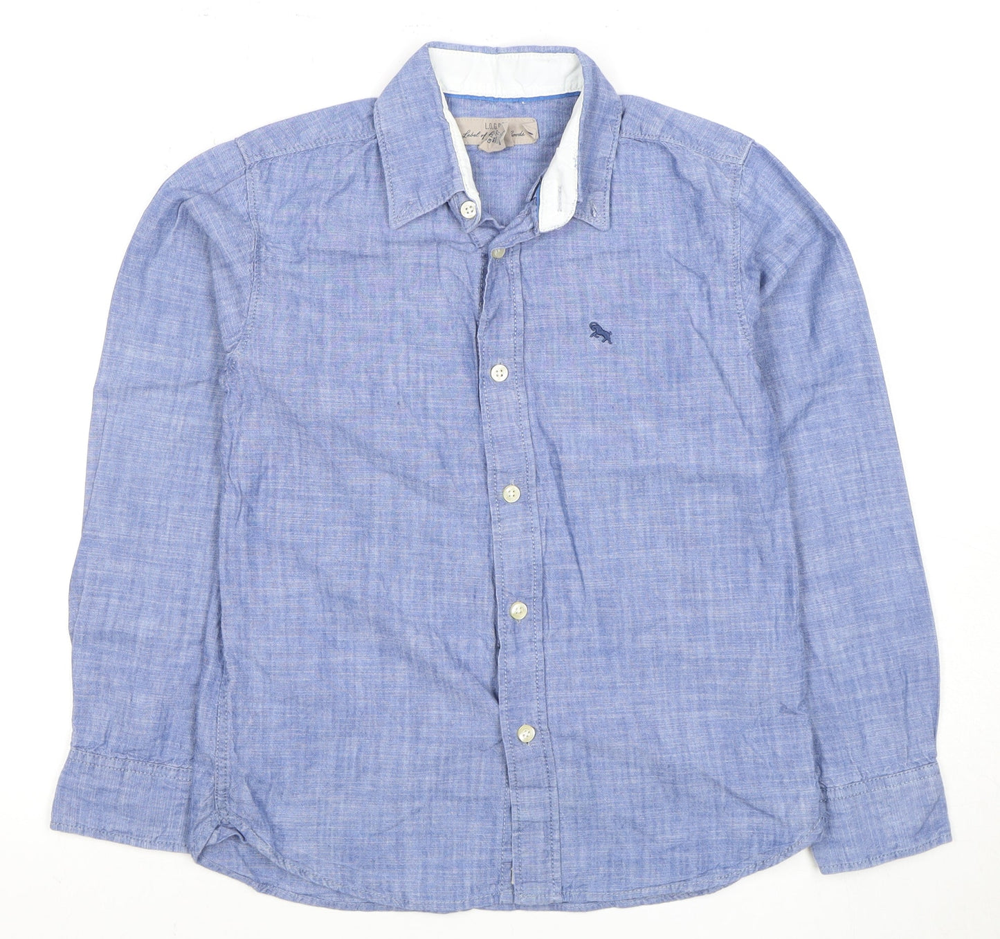 L.O.G.G. Boys Blue Button-Up Shirt, Long Sleeve, 11 Years
