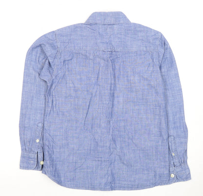 L.O.G.G. Boys Blue Button-Up Shirt, Long Sleeve, 11 Years