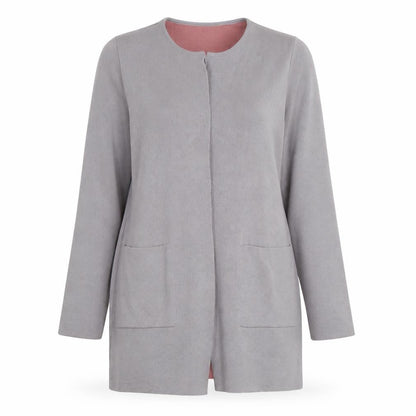 Womens UK Size 14 Afibel Grey Cardigan Jumper