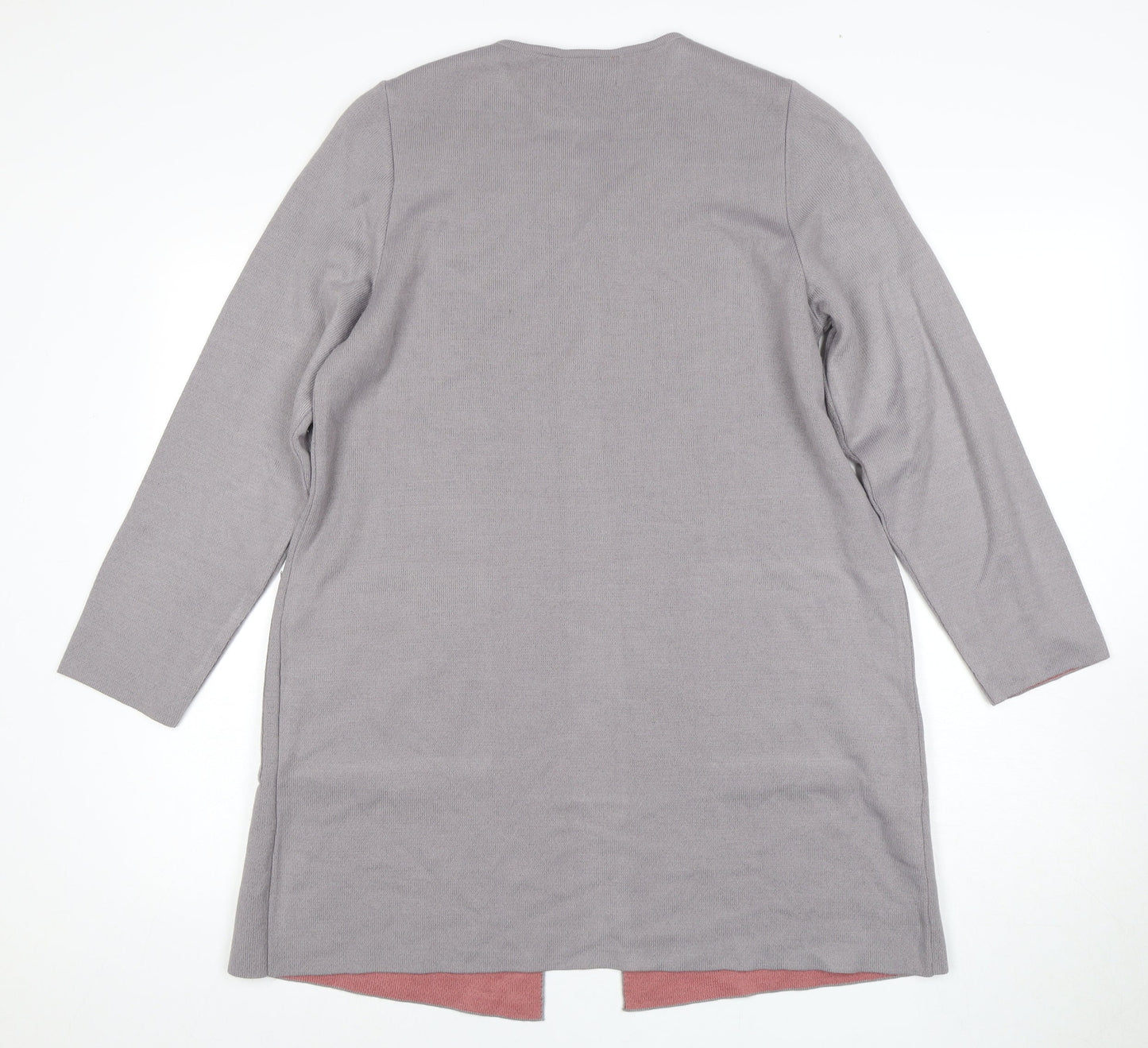 Womens UK Size 14 Afibel Grey Cardigan Jumper
