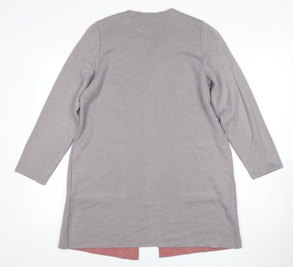 Womens UK Size 14 Afibel Grey Cardigan Jumper