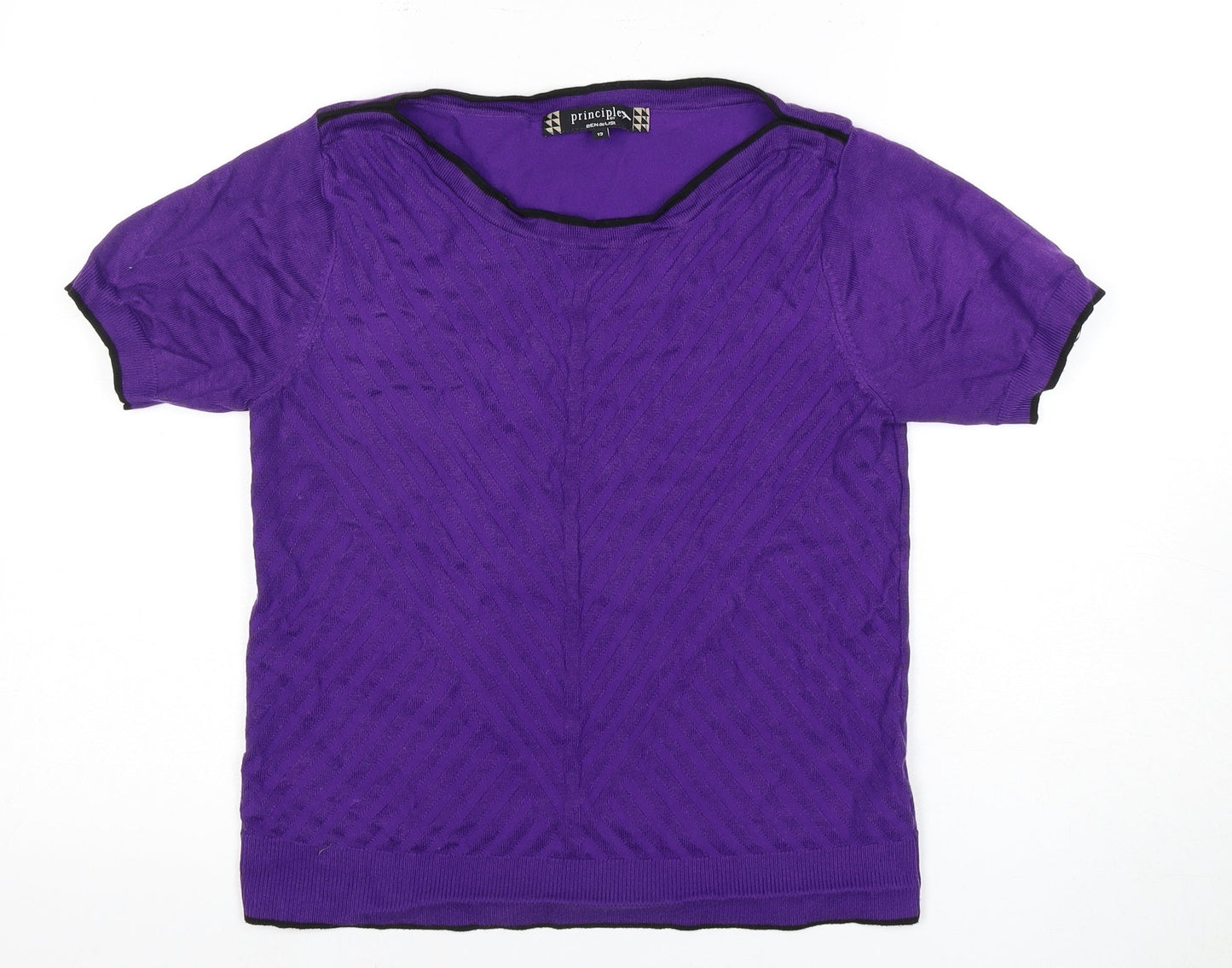 Principle by Ben de Lisi Women's Purple Knit Top Size 12