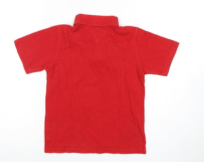 Tommy Hilfiger Boys Red Polo Shirt S Regular Fit