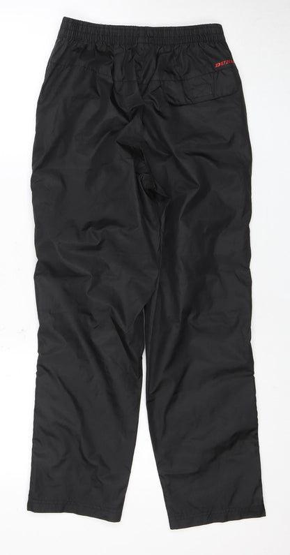 Dunlop Boys Black Trousers 9-10 Years with Elastic Waist