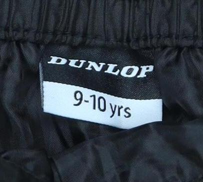 Dunlop Boys Black Trousers 9-10 Years with Elastic Waist