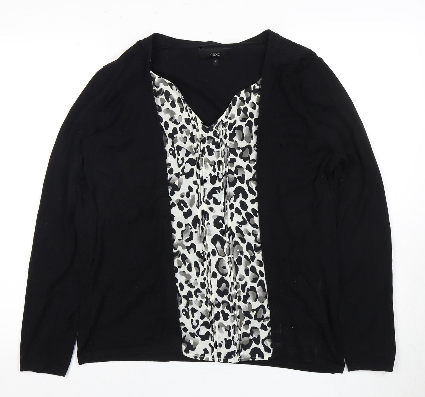 Womens UK Size 18 NEXT Black Tunic Blouse