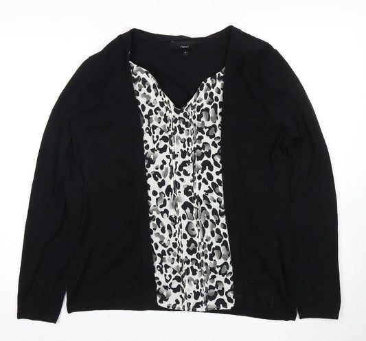 Womens UK Size 18 NEXT Black Tunic Blouse