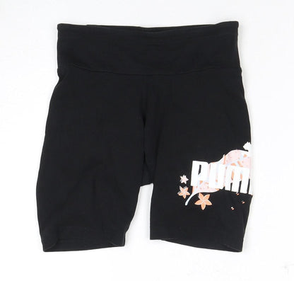 Puma Women's Black XS Biker Shorts for Gym