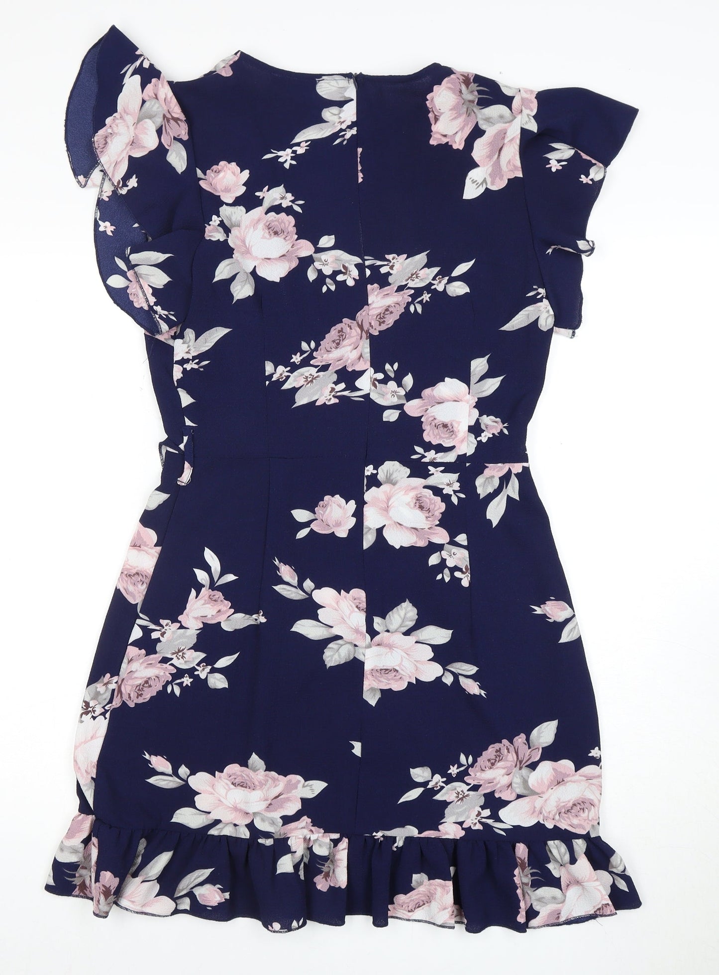 Quiz Women's Floral Wrap Dress Size 8 Multicoloured