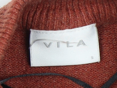 Womens UK Size S VILA Brown Pullover Jumper