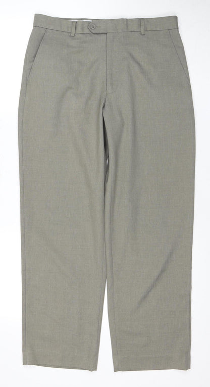 Jack Reid Mens Trousers 32W 29L Stone Polyester
