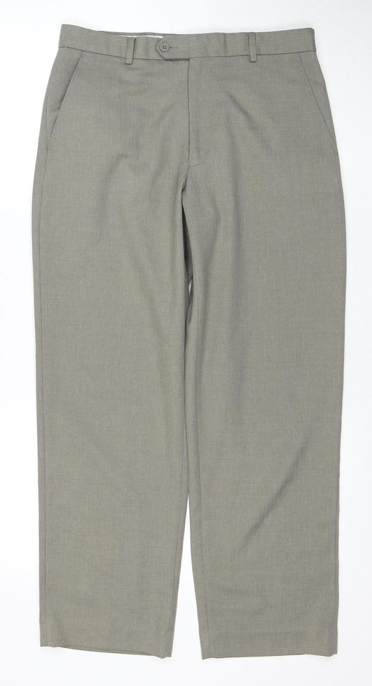Jack Reid Mens Trousers 32W 29L Stone Polyester