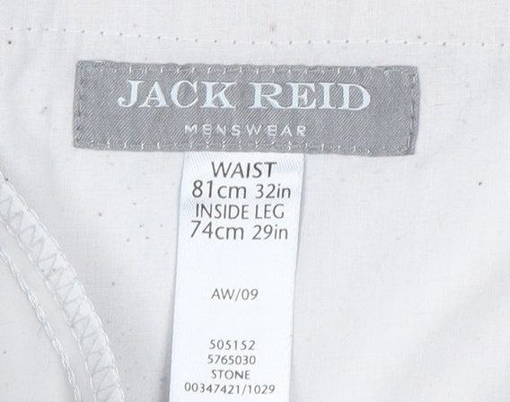 Jack Reid Mens Trousers 32W 29L Stone Polyester