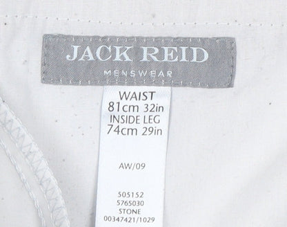 Jack Reid Mens Trousers 32W 29L Stone Polyester