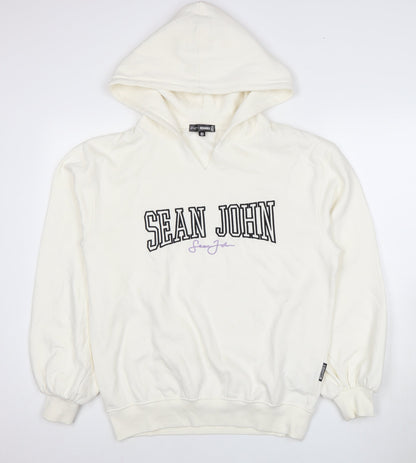 Missguided Women's White Logo Hoodie Size 6
