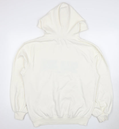 Missguided Women's White Logo Hoodie Size 6