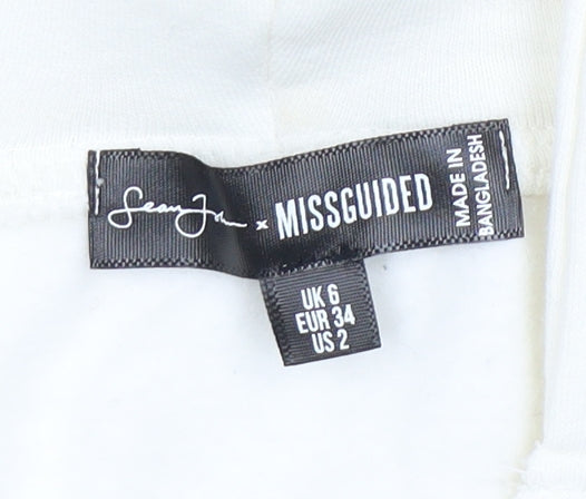 Missguided Women's White Logo Hoodie Size 6