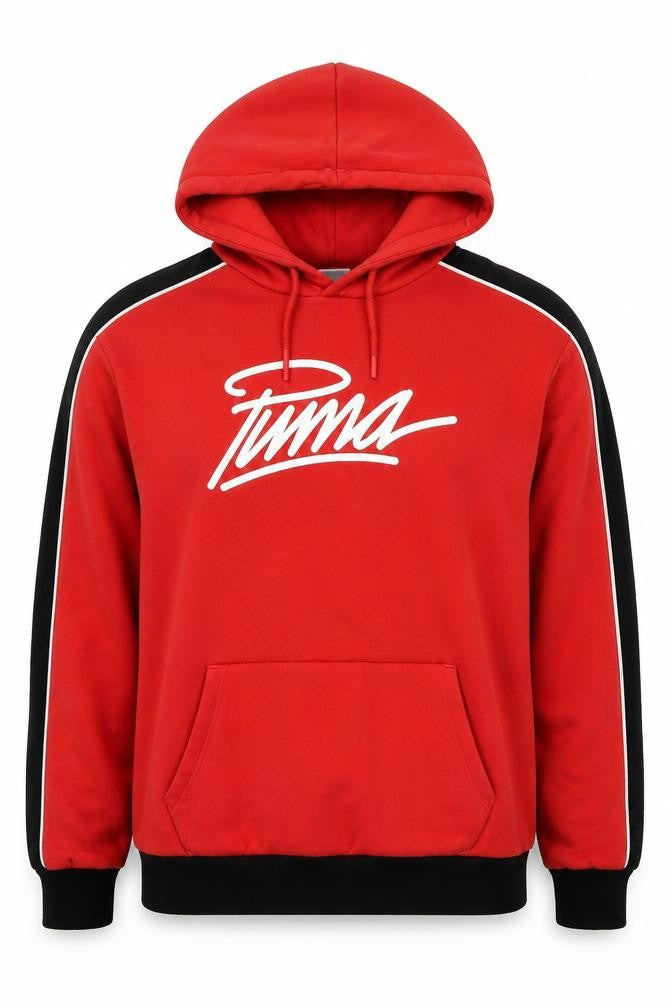 Unisex Adults UK Size 8 PUMA Red Pullover Hoodie