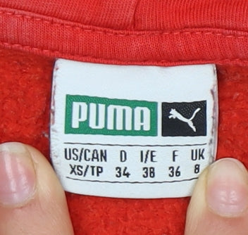 Puma Red Unisex Hoodie, Size 8, Pullover Style