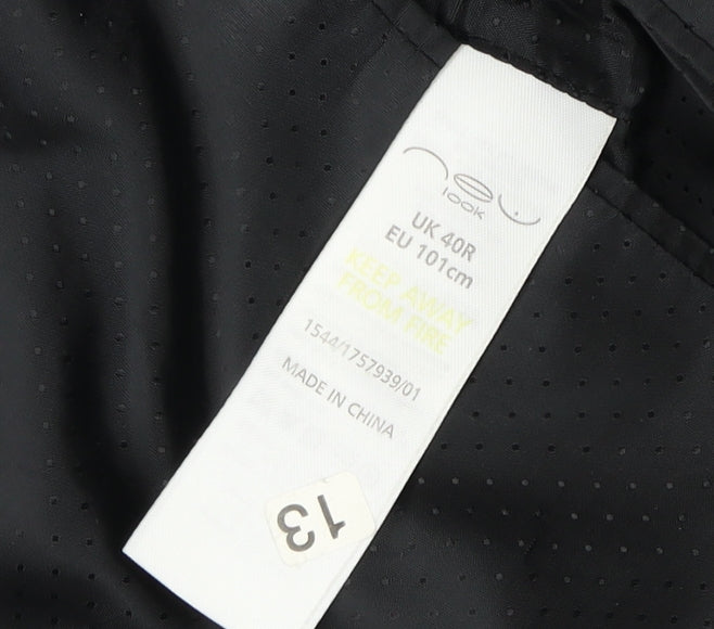 Mens UK Size 40 New Look Regular Black Suit Jacket