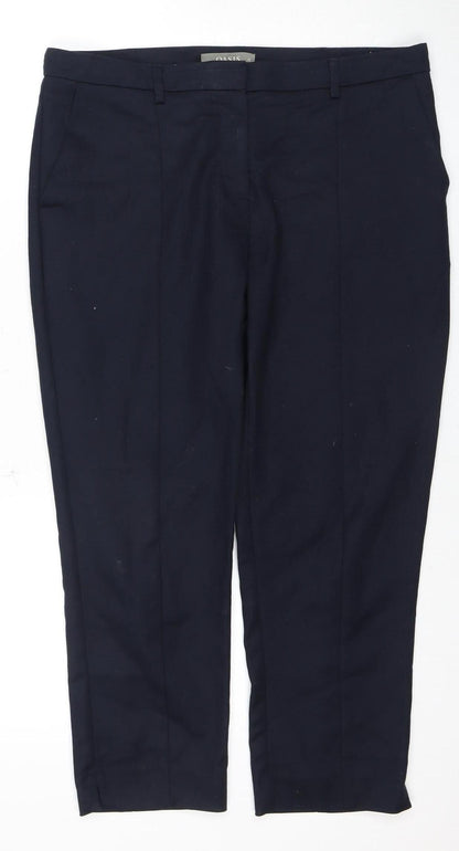 Womens UK Size 10 Oasis Slim Fit Business Casual Black Trousers
