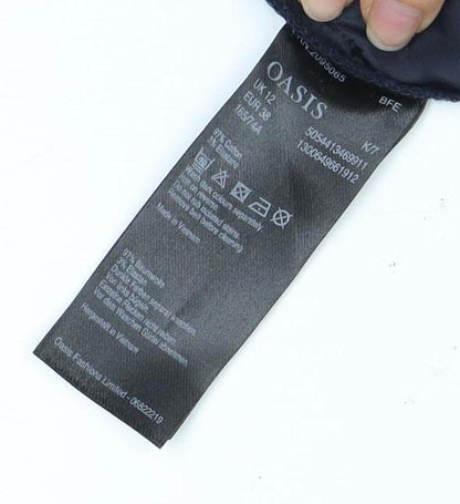 Womens UK Size 10 Oasis Slim Fit Business Casual Black Trousers