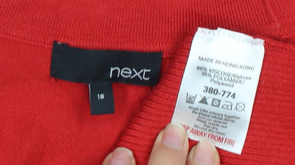 Womens UK Size 18 NEXT Red  Sleeveless