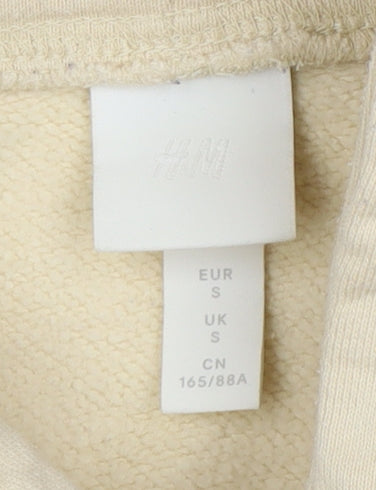 Womens UK Size S H&M Beige Pullover Hoodie