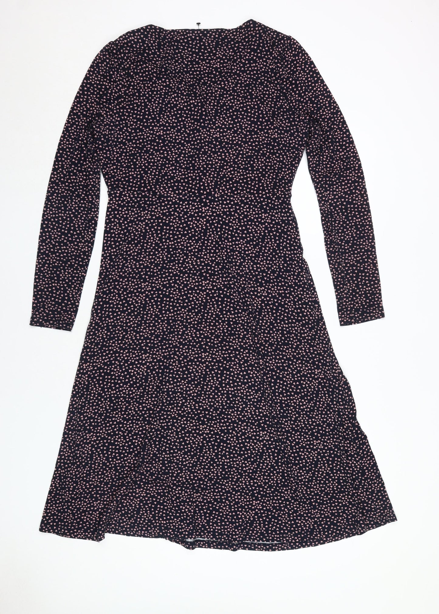 Crew Clothing Women's Heart Print Jersey Shift Dress Multicoloured 12