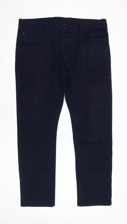 JACHS New York Men's Blue Chino Trousers Size L