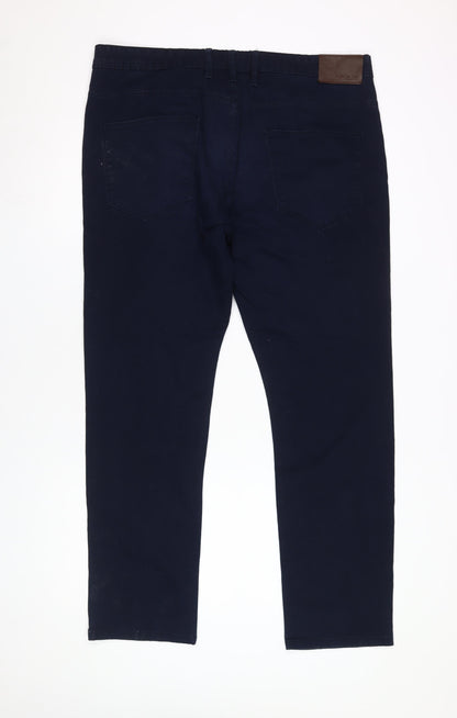 JACHS New York Men's Blue Chino Trousers Size L