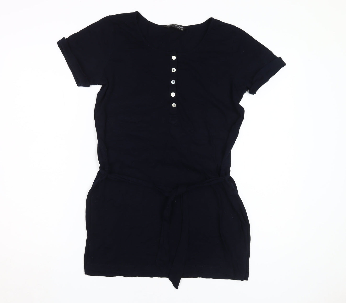 Womens UK Size 14 Marks and Spencer Black  T-Shirt