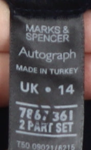 Womens UK Size 14 Marks and Spencer Black  T-Shirt
