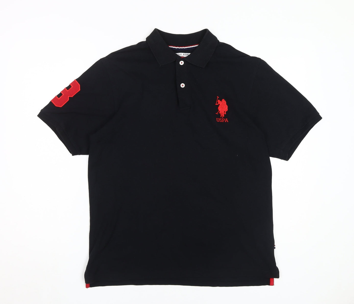 U.S. Polo Assn. Men's Polo Black M Short Sleeve