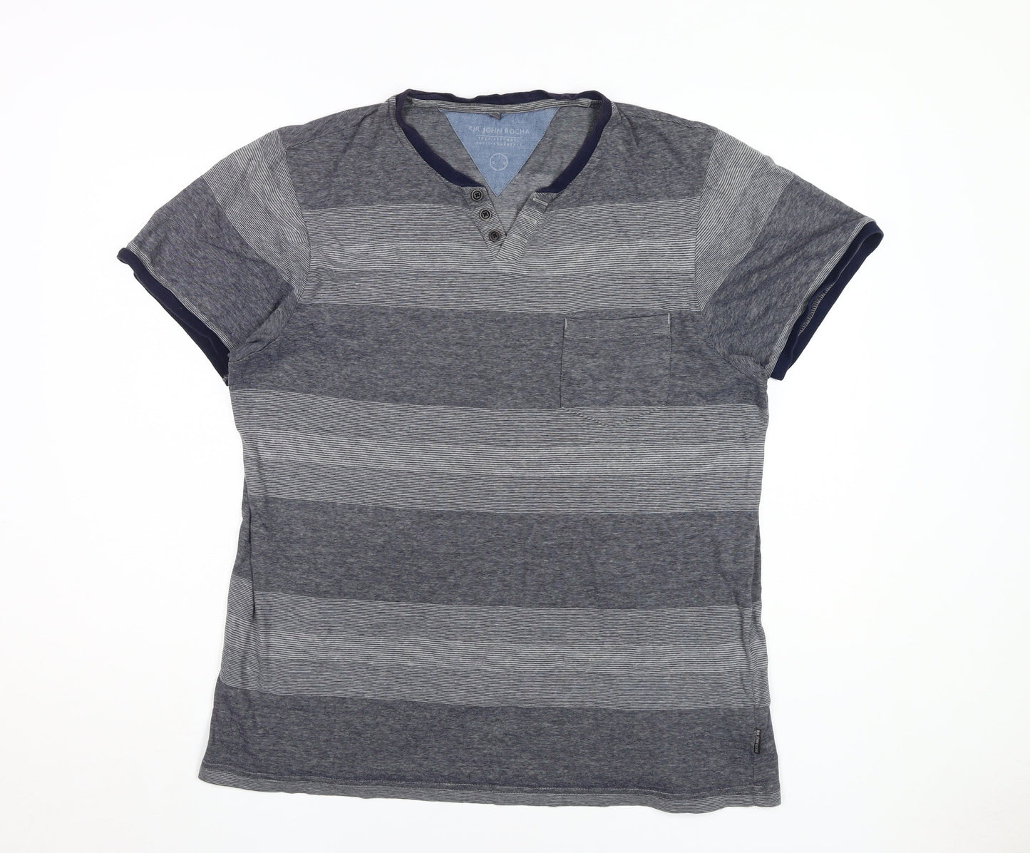 Mens UK Size L No Data Grey  T-Shirt