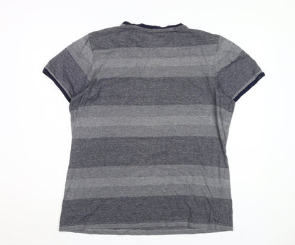 Mens UK Size L No Data Grey  T-Shirt