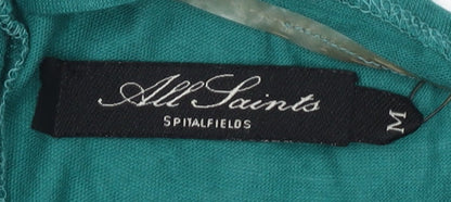 AllSaints Women's Green Halter Tank Top, M