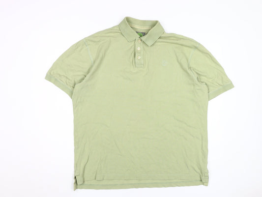 Timberland Men's Green Polo Short Sleeve, Size L