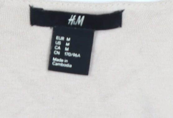 Womens UK Size 12 H&M Beige Cardigan Jumper